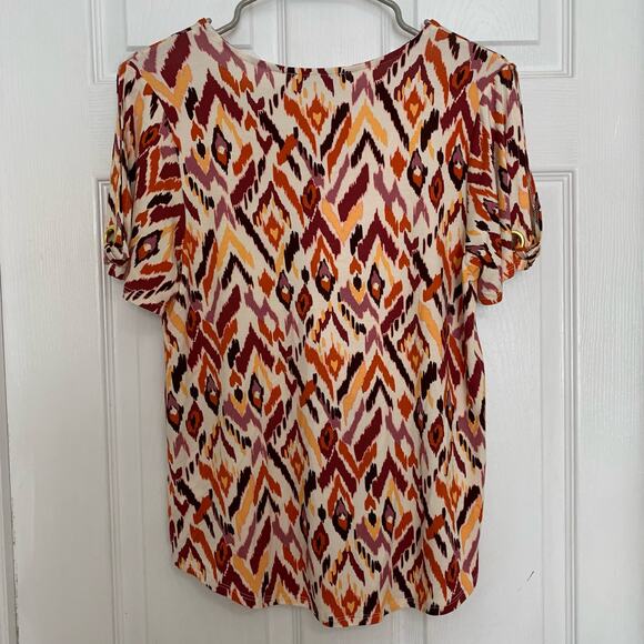 NWT Cable & Gauge open sleeve patterned top - Picture 4 of 8